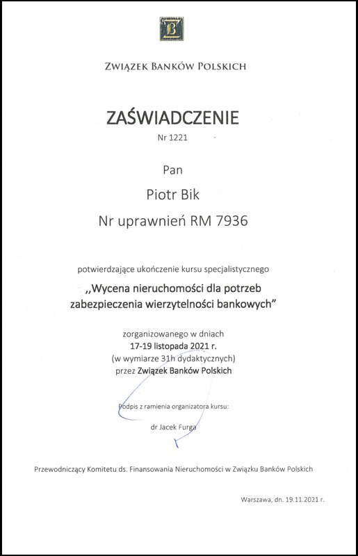 wycena nieruchomości małopolska Piotr Bik pbwycena.pl